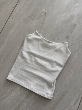 Zara Slim White Spaghetti Strap Cami